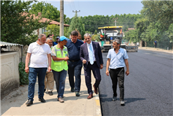 Başkan Alemdar Akyazı’da çalışmaları yerinde inceledi: “Asfalt atağımız sürecek”