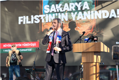 Yusuf Alemdar Filistin için sokağa dökülen binlerce Sakaryalıyla: "Filistin hepimizin davasıdır"
