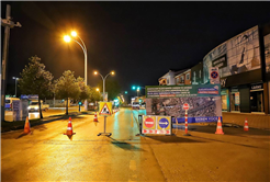 Büyükşehir’den şehrin kalbinde sürdürdüğü çalışmalara gece mesaisi