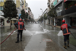 Şehir Merkezinde dezenfekte seferberliği