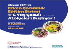 Akyazı SGM’de çocuklar için atölyeler başlıyor