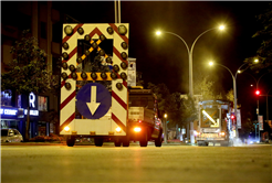  Büyükşehir’den Bosna Caddesi’ne estetik katan gece mesaisi