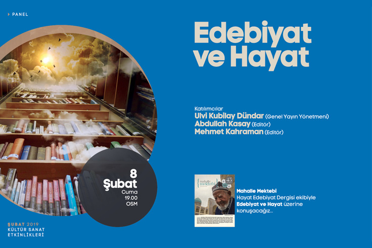 Şubat etkinlikleri ‘Edebiyat ve Hayat’ paneli ile başlıyor