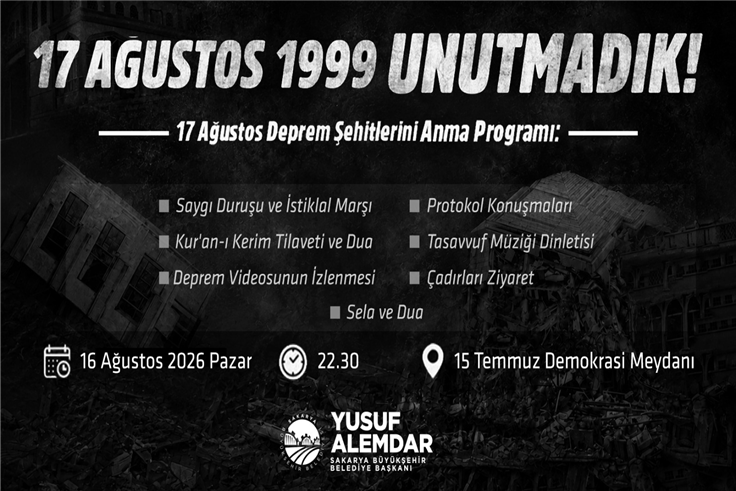 17 Ağustos depremi 27. yılında dualarla anılacak