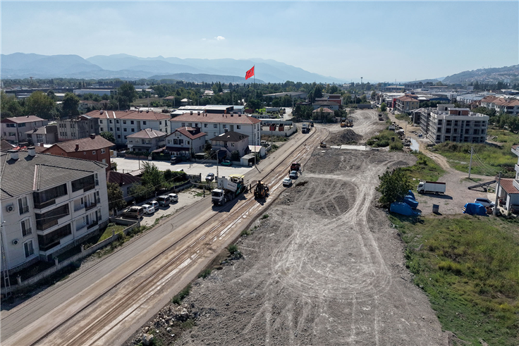 Hanlı-OSB arası duble yolda çalışmalar hızlandı