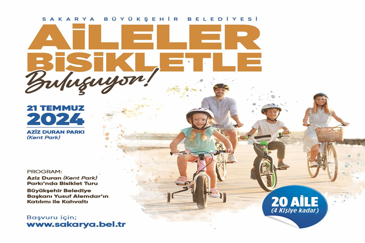 Aileler Büyükşehirle bisiklet turuna çıkıyor: Pedallar dostluk için dönecek